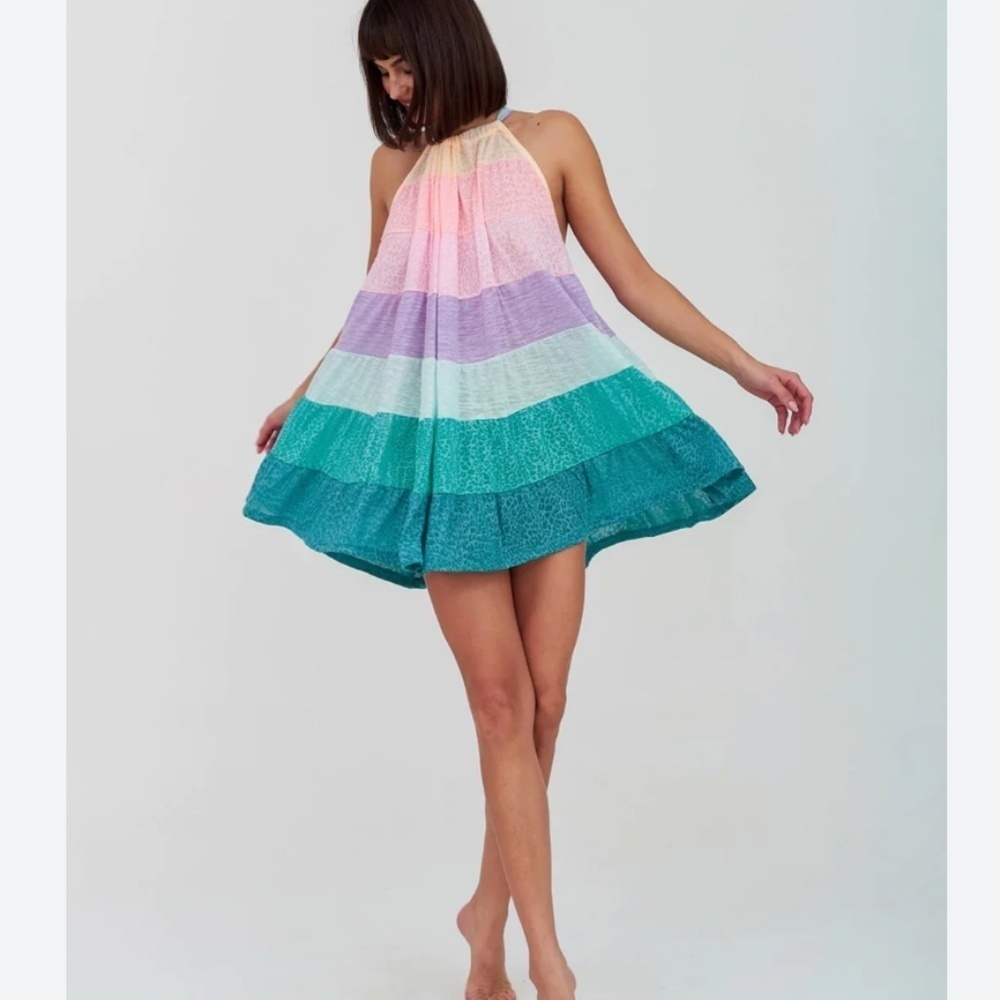 Pitusa Popsicle Halter Mini Dress - Pastels Standard One Size